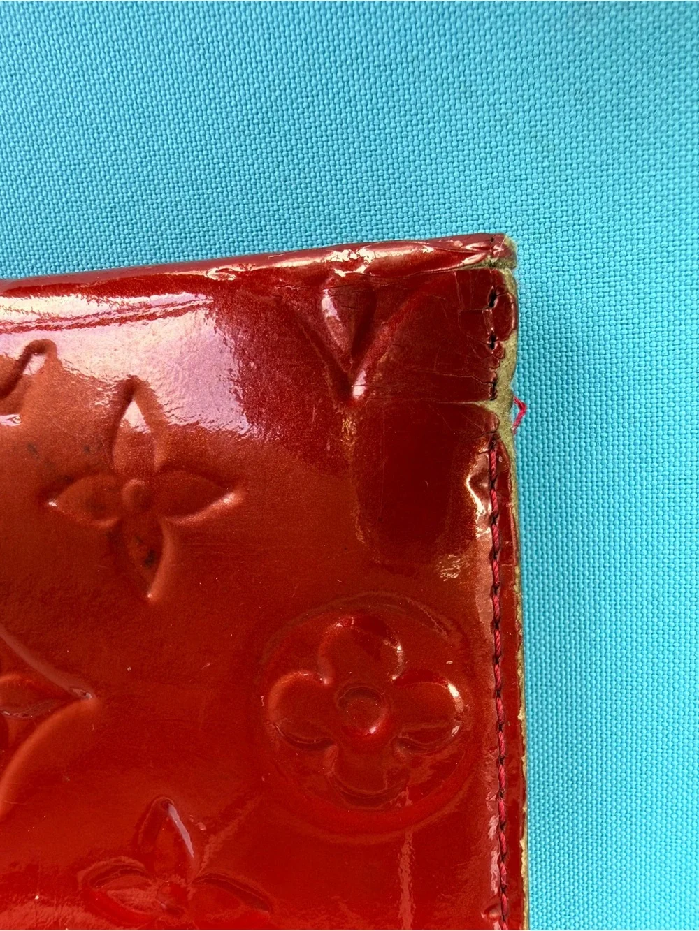 Louis Vuitton Red Vernis Wallet AUTHENTIC
